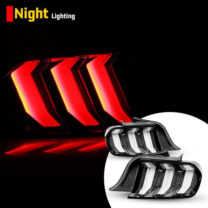 WOLFSTORM LED Taillights fit for 2015-2017 Ford Mustang/shelby GT 350 & 2018-2020 Ford Mustang/shelby GT 350/shelby GT 500