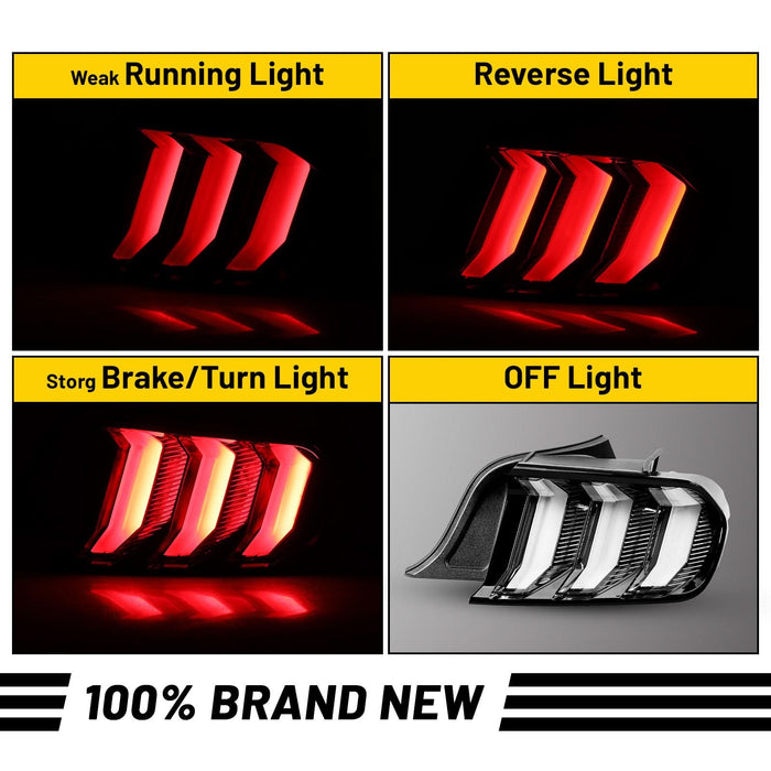 WOLFSTORM LED Taillights fit for 2015-2017 Ford Mustang/shelby GT 350 & 2018-2020 Ford Mustang/shelby GT 350/shelby GT 500