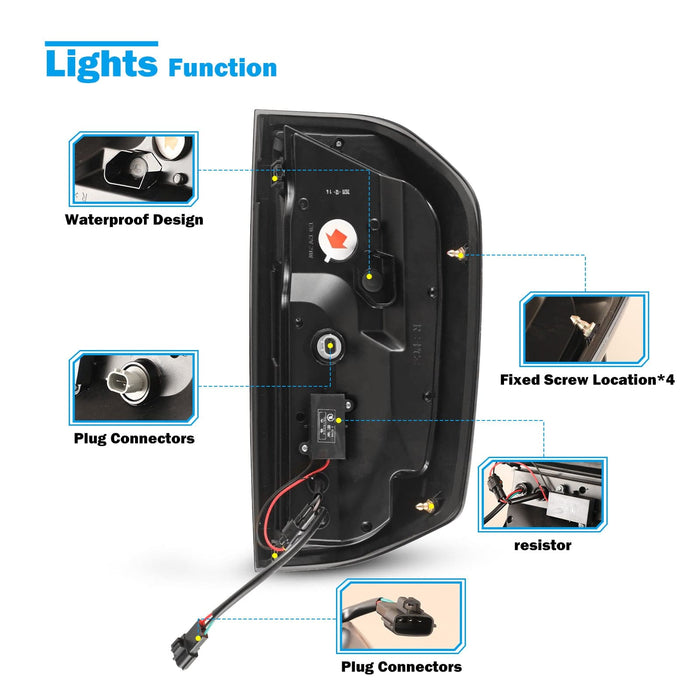 LED Tail Light for 2014-2021 Toyota Tundra Sequential Turn Signa Light - WOLFSTORM 