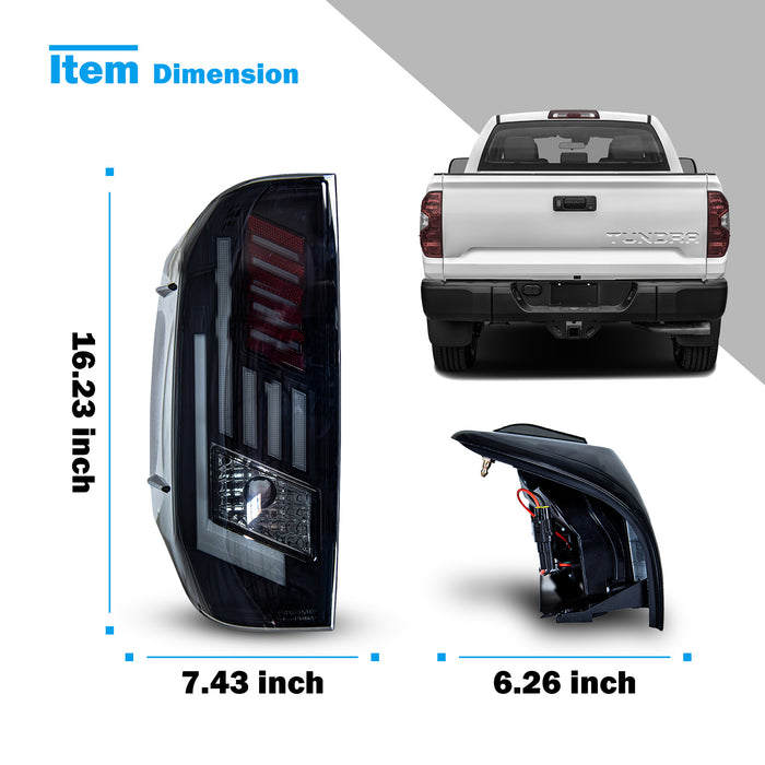 LED Tail Light for 2014-2021 Toyota Tundra Sequential Turn Signa Light - WOLFSTORM 