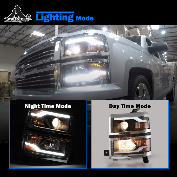 WOLFSTORM Headlight for 2014-2015 Chevy Silverado 1500