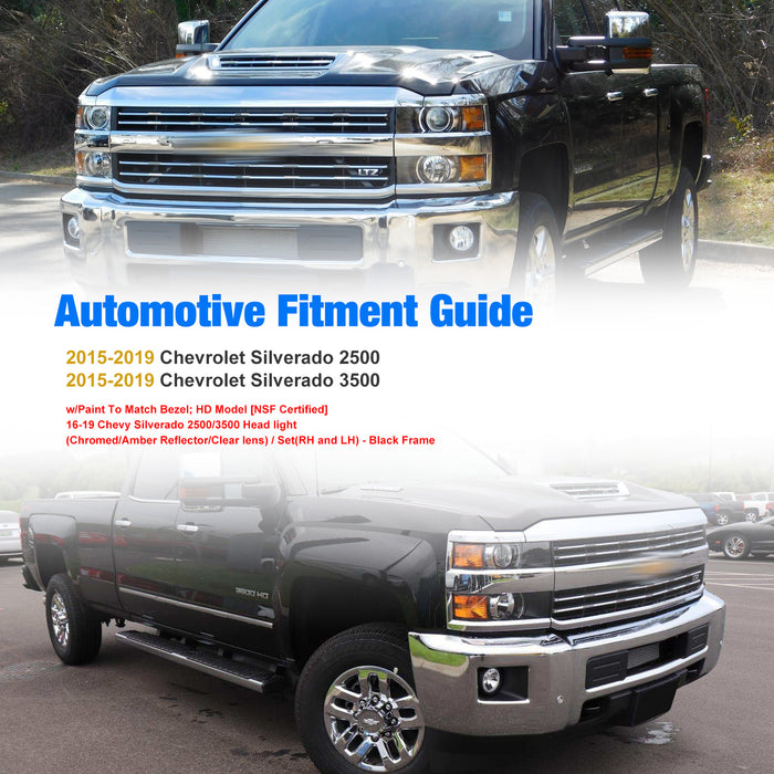 Faros delanteros LED WOLFSTORM para Chevy Silverado 2500 3500 2015-2019