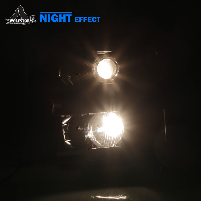 Faros delanteros LED WOLFSTORM para Chevy Silverado 2500 3500 2015-2019