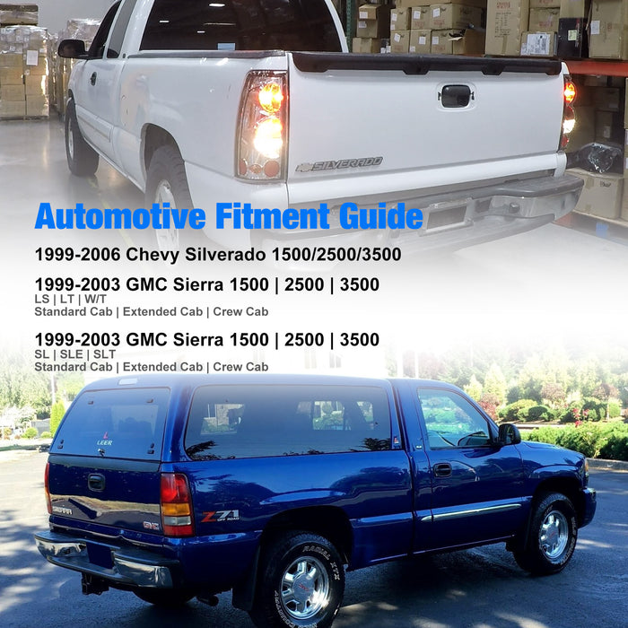 WOLFSTORM Tail Lights Fit for 2000-2006 Chevy Silverado 1500 2500 3500