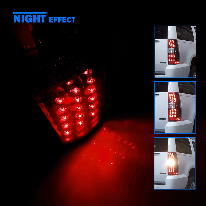 WOLFSTORM LED Tail Light Assembly Compatible with 2007-2014 Chevy Suburban/Tahoe