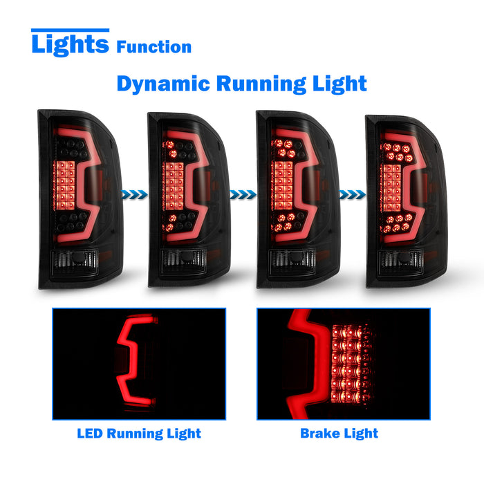 WOLFSTORM LED Tail Lights Fit for 2007-2013 Chevy Silverado 1500 and 2007-2014 GMC Sierra, 07-14 Chevy Silverado 2500HD/3500HD Tail Lights