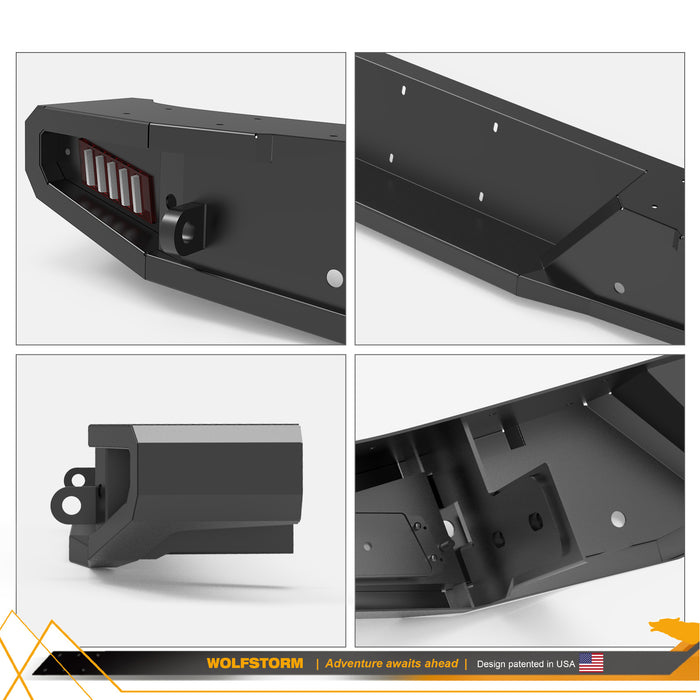 Pare-chocs arrière pour Jeep Wrangler JK 2008-2017 avec feux de freinage LED 