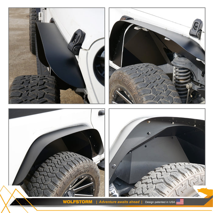 Élargisseurs d'ailes avant et arrière pour Jeep Wrangler JL/JLU 2018-2024