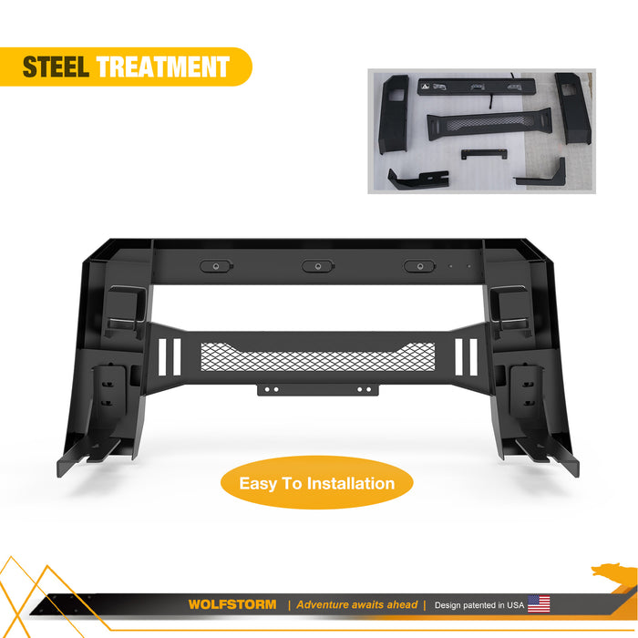 WOLFSTORM Pare-chocs avant avec lumières LED compatible avec Ford F-150 2018 2019 2020