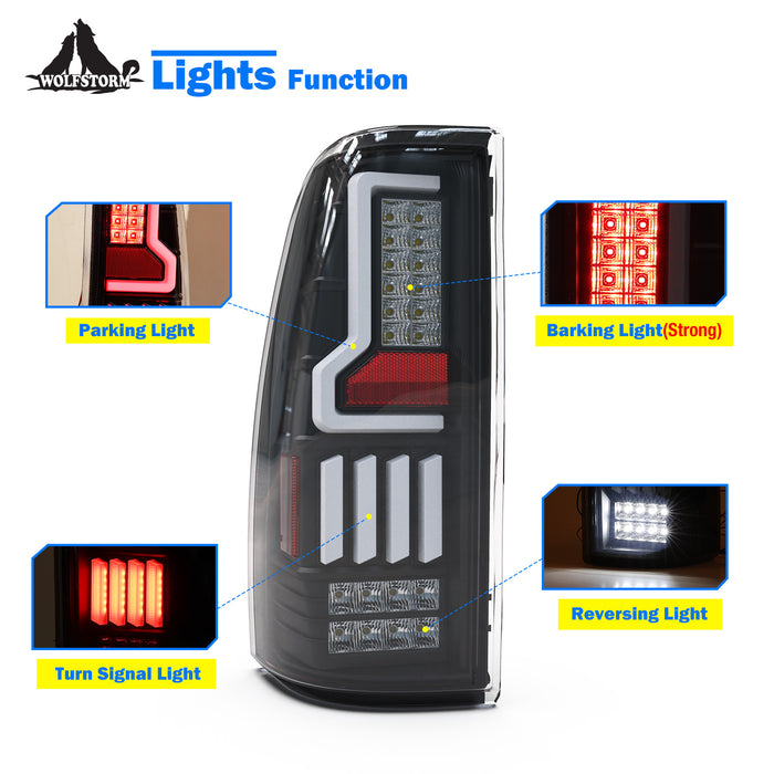 WOLFSTORM LED Tail Lights for 1999-2006 Chevy Silverado 1500 2500 3500 LED Tail Lights