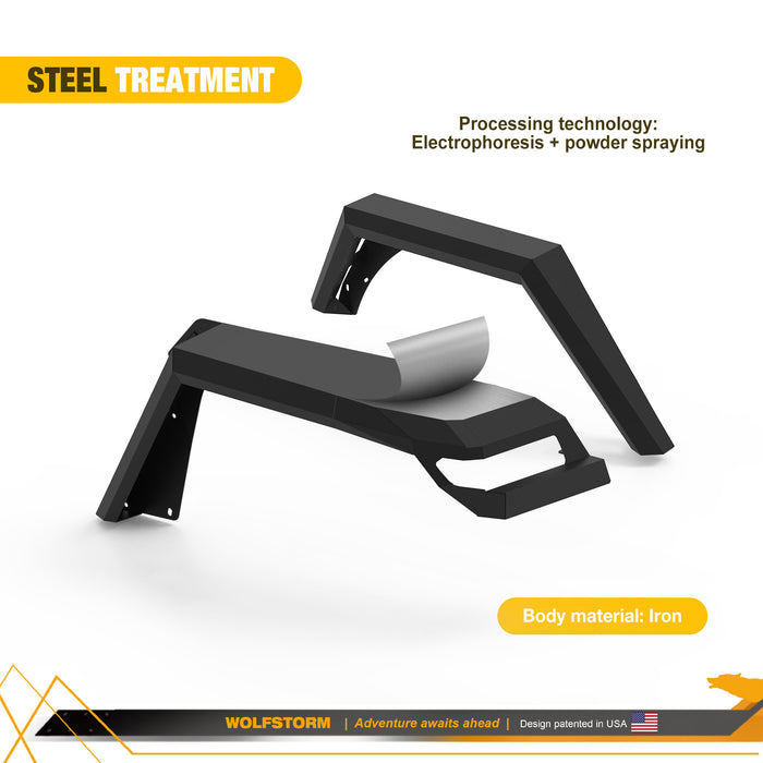 WOLFSTORM Fender Flares For 2018-2025 Jeep Wrangler JL/JLU and 2019-2024 Gladiator JT