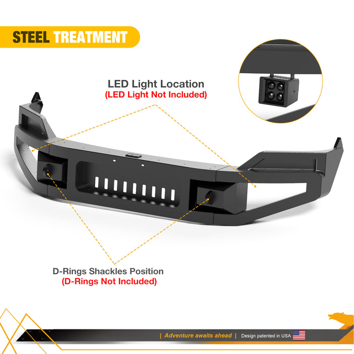 WOLFSTORM Front Bumper Replacement for 2013-2018 Dodge Ram 1500 Excluding Rebel & 2019-2024 Dodge Ram 1500 Classic Exculding Warlock;