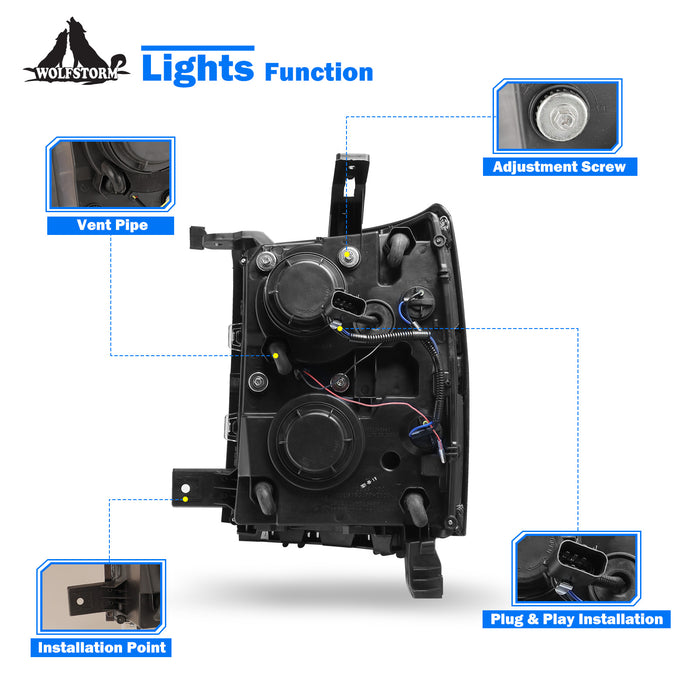 WOLFSTORM Headlight for 2014-2015 Chevy Silverado 1500