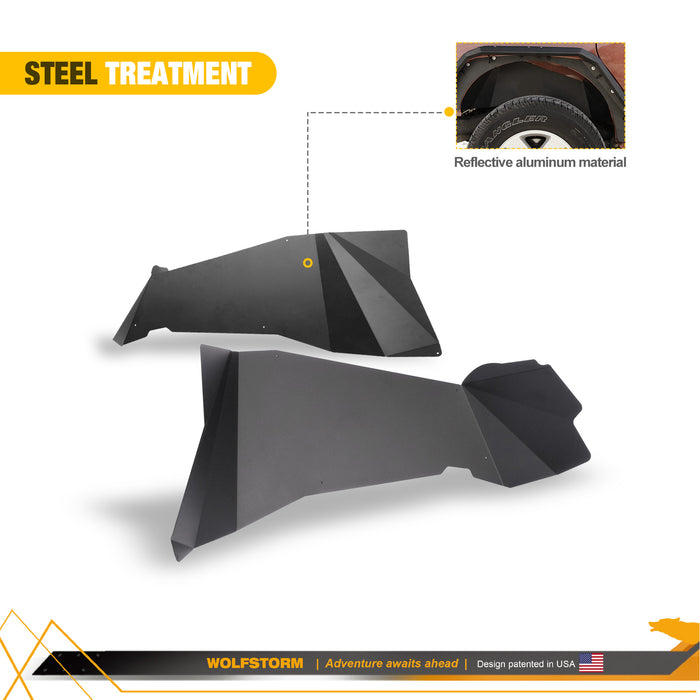 Doublures de garde-boue intérieures pour Jeep Wrangler JK/JKU 2007-2018 