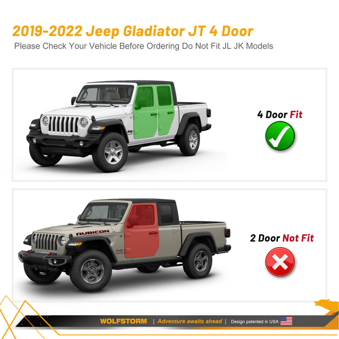 Side Step, Running Board, Nerf Bars for 2019-2024 Jeep Gladiator JT (4 Door ONLY)