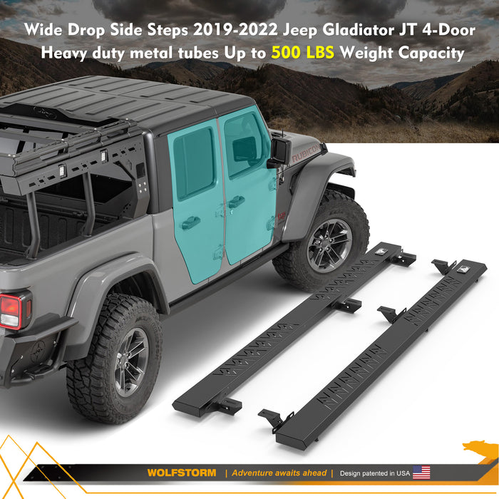 Side Step, Running Board, Nerf Bars for 2019-2024 Jeep Gladiator JT (4 Door ONLY)