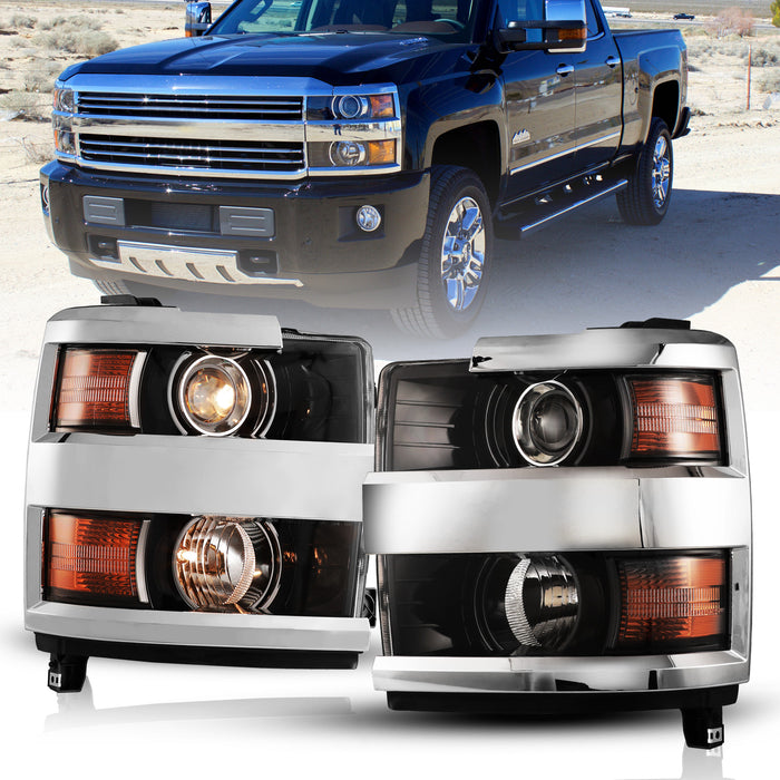 Faros delanteros LED WOLFSTORM para Chevy Silverado 2500 3500 2015-2019