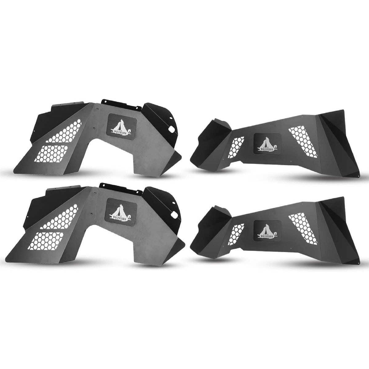 4pcs Front&Rear Inner Fender Liners For 2007-2018 Jeep Wrangler JK 2/4 DR Steel