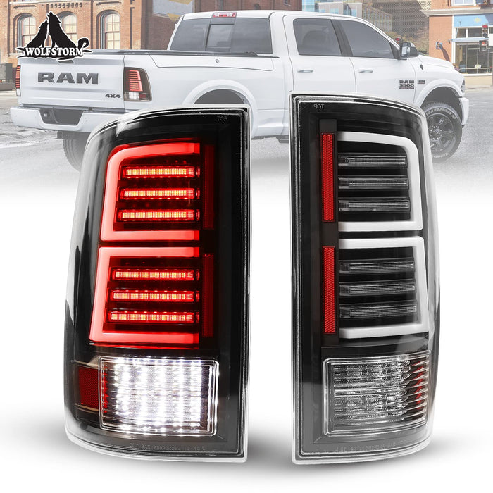 WOLFSTORM LED Tail Lights Assembly Fit for 2009-2018 Dodge Ram 1500/2500/3500, 2019 Ram Classic