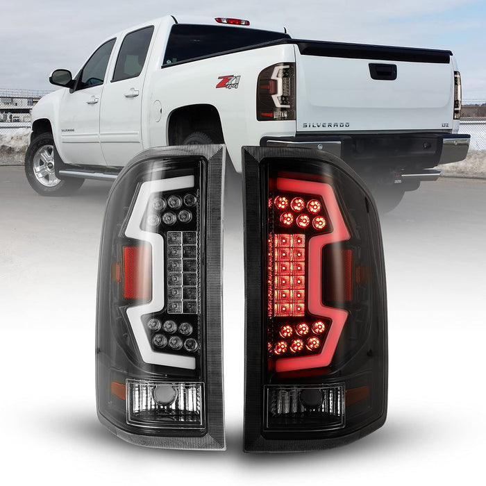 WOLFSTORM LED Tail Lights Fit for 2007-2013 Chevy Silverado 1500 and 2007-2014 GMC Sierra, 07-14 Chevy Silverado 2500HD/3500HD Tail Lights