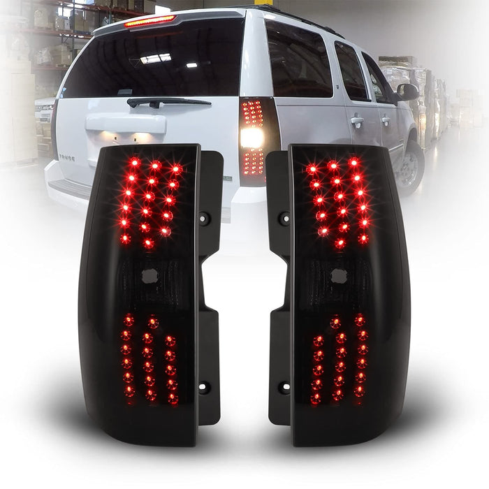 WOLFSTORM LED Tail Light Assembly Compatible with 2007-2014 Chevy Suburban/Tahoe - WOLFSTORM 