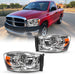 WOLFSTORM Replacement Headlights Chrome Bezel Pair for 2006-2009 Dodge Ram 1500/2500/3500 - WOLFSTORM 