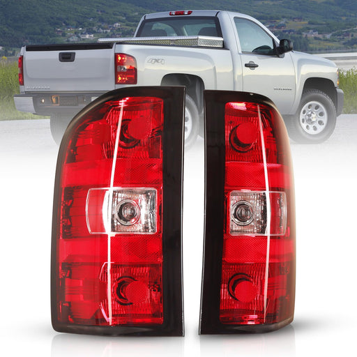 WOLFSTORM Taillights for 2007-2013 Chevy Silverado 1500 2500 3500 with Bulbs and Wiring Kit - WOLFSTORM 