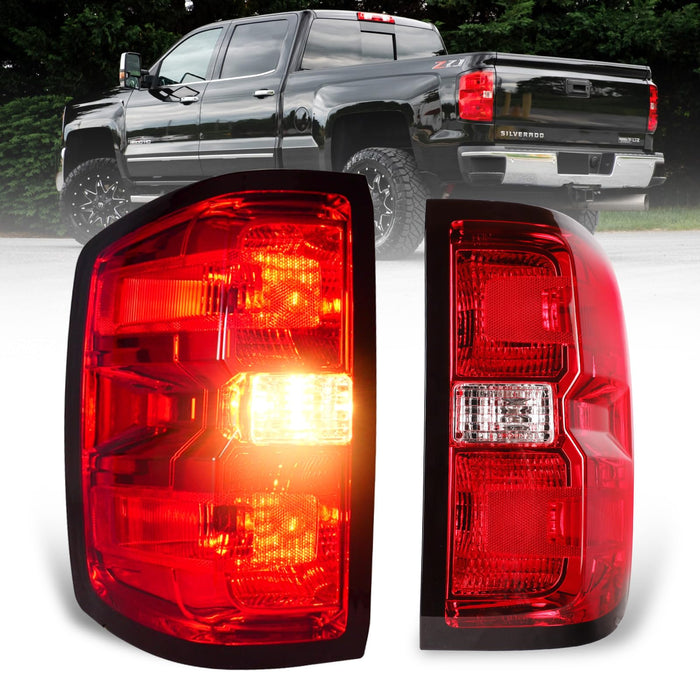 WOLFSTORM Taillights for 2016-2018 Chevy Silverado 1500/ Chevy Silverado 2016-2019 2500 HD 3500 HD with Bulbs and Wiring Kit - WOLFSTORM 