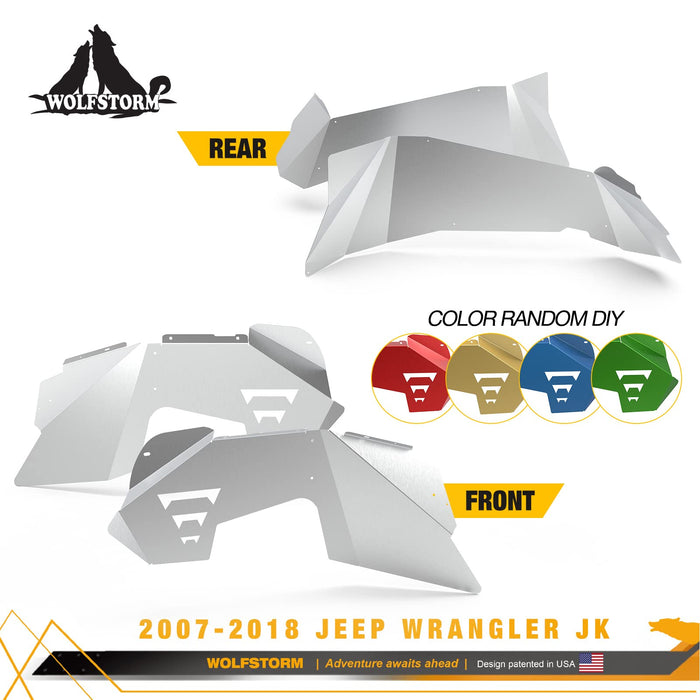 2007-2017 Jeep Wrangler JK/JKU Aluminum Inner Fender Liners Kit - WOLFSTORM 