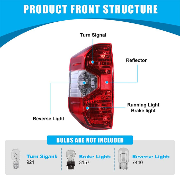 WOLFSTORM Tail Lights for 2014-2021 Toyota Tundra Pickup - WOLFSTORM 