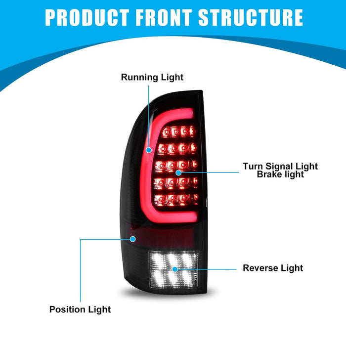 WOLFSTORM LED Tail Lights for 2005-2015 Toyota Tacoma - WOLFSTORM 