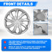 WOLFSTORM 4-Pack 16 Inch Wheel Rim Cover Hubcaps - WOLFSTORM