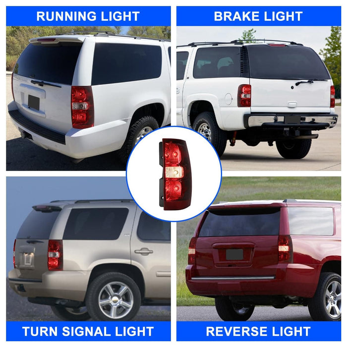 WOLFSTORM Tail Lights Assembly Fit 2007-2014 Chevy Suburban Tahoe 1500 2500 and Chevy Tahoe - WOLFSTORM