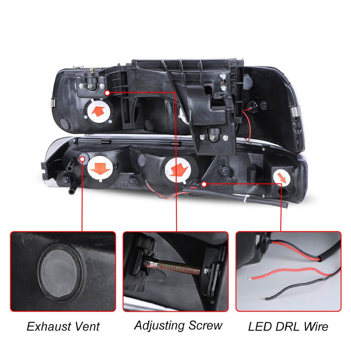 WOLFSTORM LED Headlights For Chevy Silverado and Chevy Tahoe/Suburban - WOLFSTORM