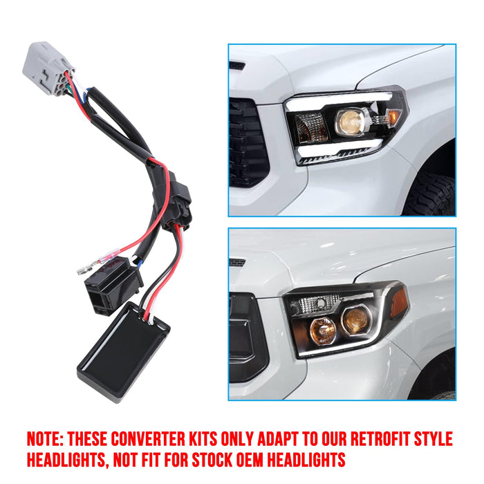 WOLFSTORM Headlights Converter Wire Kit for 2018-2021 Toyota Tundra Factory LED Model - WOLFSTORM