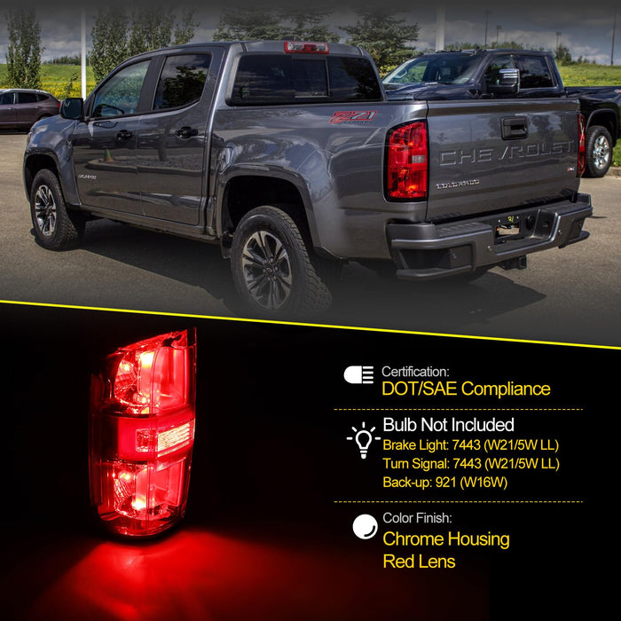 WOLFSTORM Tail Light Assembly for 2015-2022 Chevy Colorado
