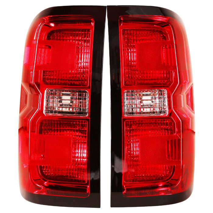 WOLFSTORM Taillights for 2014-2018 Chevy Silverado 1500 and Chevy Silverado 2015-2019 2500 HD/ 3500 HD Rear Red Style Tail Brake Lamps Pickup Taillight Assembly