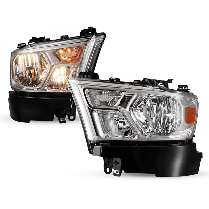 WOLFSTORM Halogen Headlight Assembly for 2019-2022 Dodge Ram 1500 - WOLFSTORM 