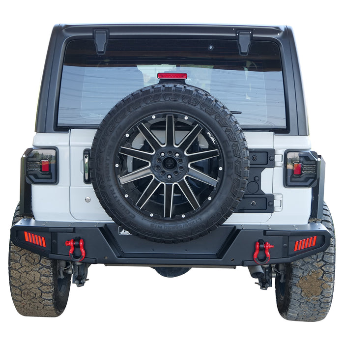 Pare-chocs arrière pour Jeep Wrangler JK 2008-2017 avec feux de freinage LED 