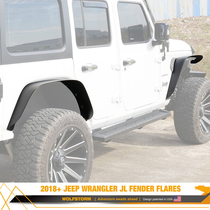 Élargisseurs d'ailes avant et arrière pour Jeep Wrangler JL/JLU 2018-2024