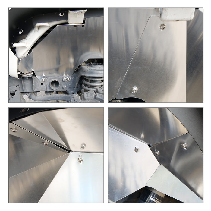 Doublures de garde-boue intérieures en aluminium pour Jeep Wrangler JL/JLU 2018-2024