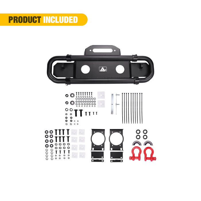 Front Bumper for 2007-2018 Jeep JK / 2018-2024 Jeep Wrangler JL/JLU / 2019-2024 Jeep JT with Winch Plate