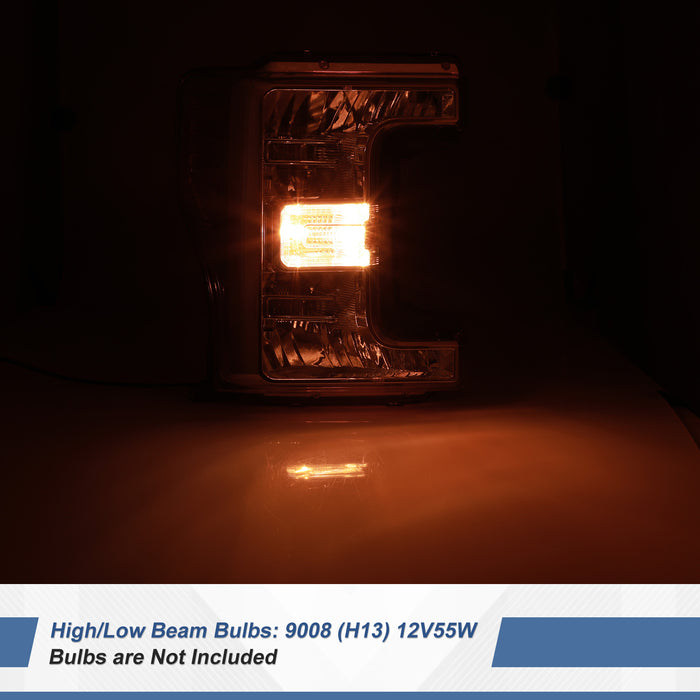 WOLFSTORM Headlights for 2017-2019 Ford F-250 F-350 F-450 Super Duty