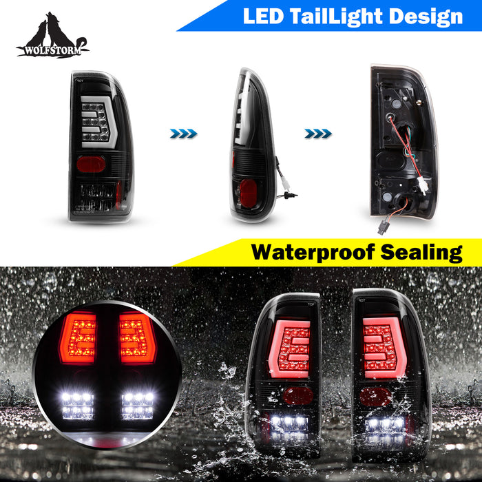 WOLFSTORM LED Tail Light Fit for 2000-2007 Ford F-250 Super Duty