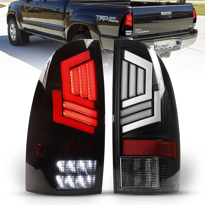 WOLFSTORM LED Tail Light Fit for 2005-2015 Toyota Tacoma, Sequential Turn Signal Light and DRL - WOLFSTORM 