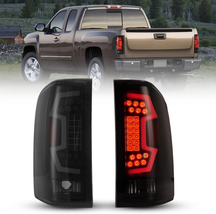 WOLFSTORM LED Tail Lights Fit for 2007-2013 Chevy Silverado 1500 and  2007-2014 GMC Sierra, 07-14 Chevy Silverado 2500HD/3500HD Tail Lights