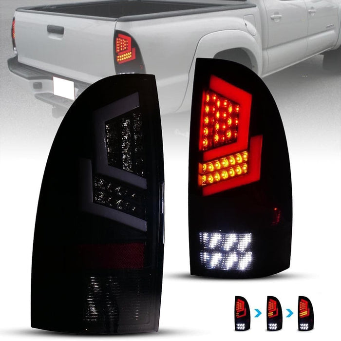 WOLFSTORM TAIL LIGHTS FOR 2005-2015 TOYOTA TACOMA PICKUP TRUCK WITH Sequential Turn Signal Lights - WOLFSTORM 