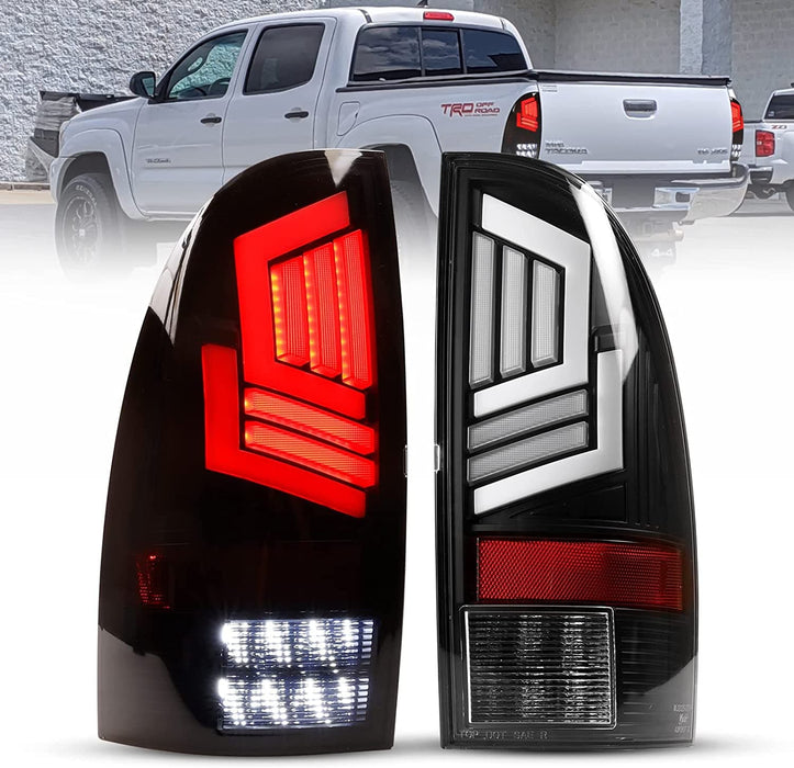 WOLFSTORM LED Tail Light Fit for 2005-2015 Toyota Tacoma, Sequential Turn Signal Light and DRL - WOLFSTORM 