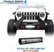 Front Bumper with LED Lights and D-Ring Shackles for Jeep Wrangler and Gladiator - WOLFSTORM 