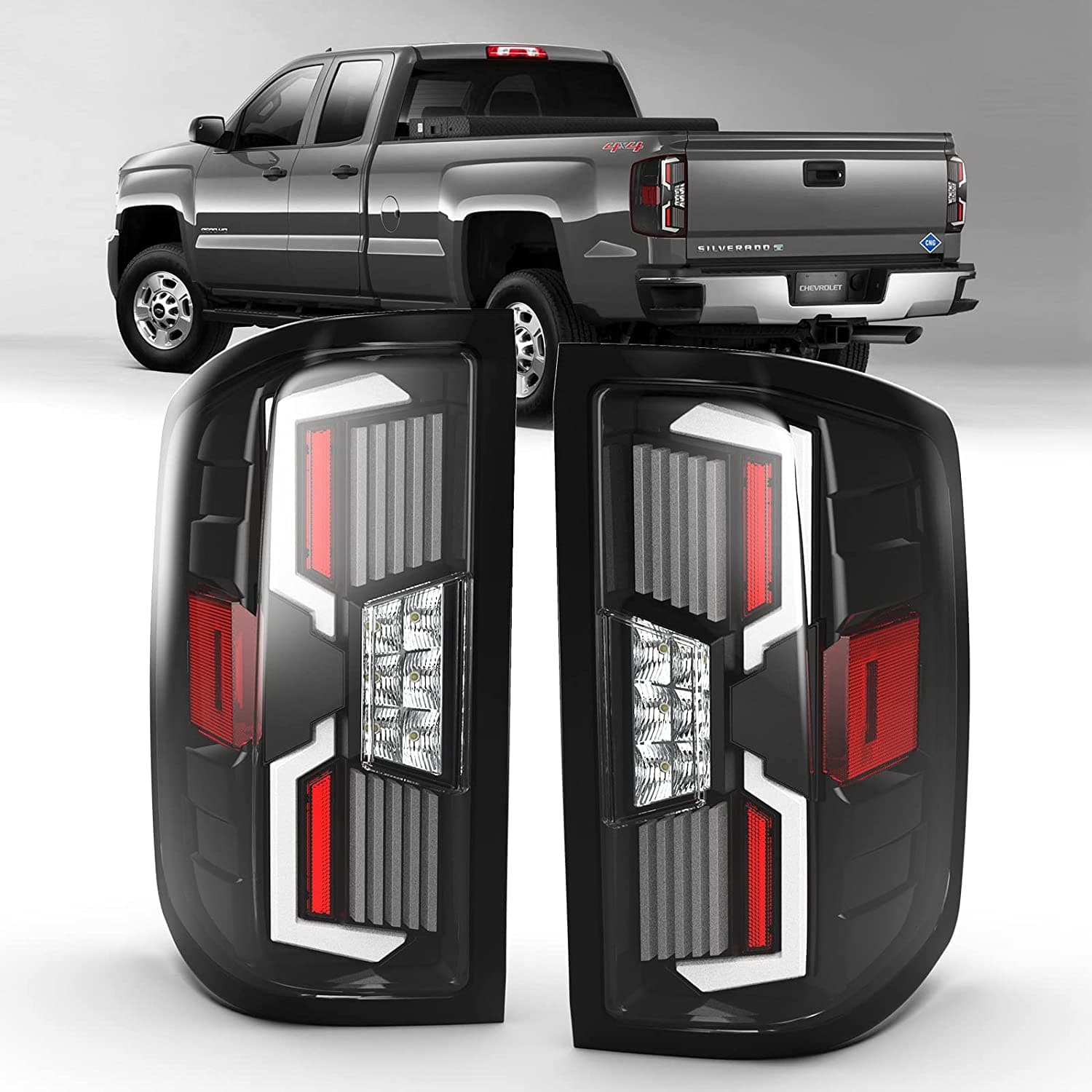 WOLFSTORM LED Tail Light Assembly Fit for 20142018 Chevy Silverado 15
